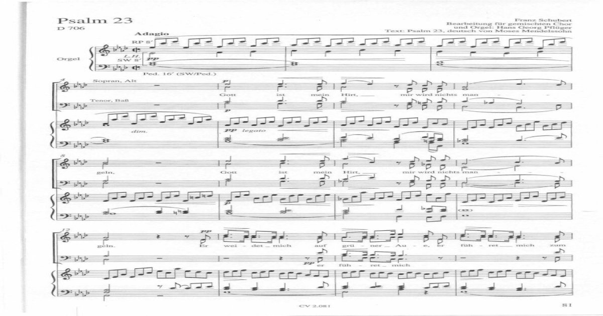 Schubert Psalm 23 - [PDF Document]