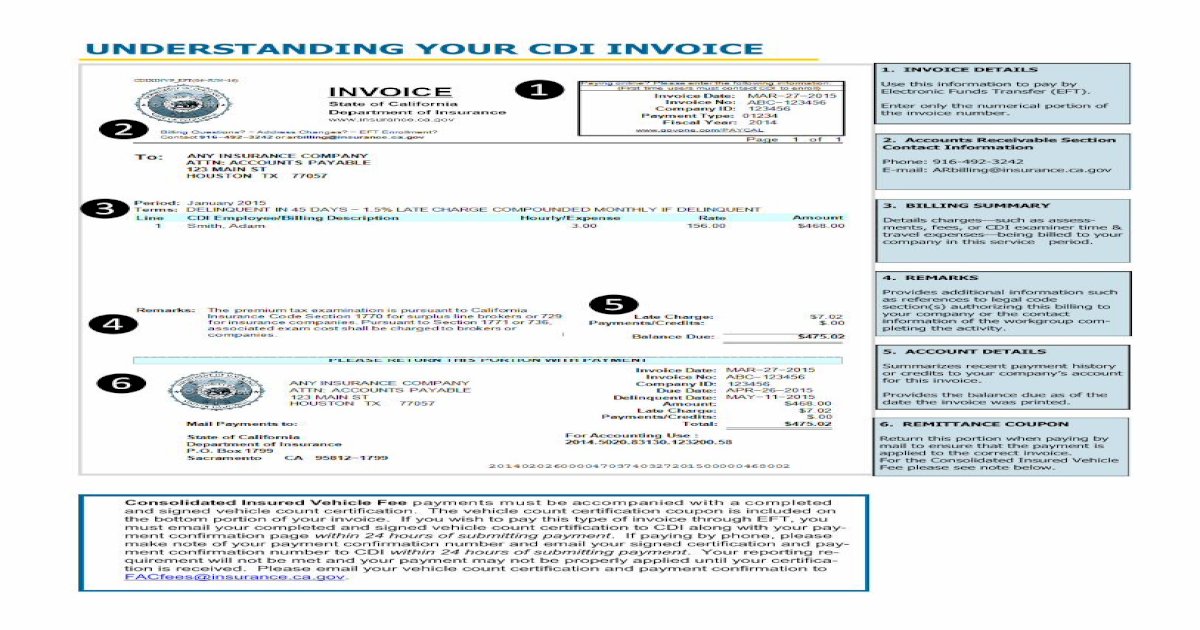 UNDERSTANDING YOUR CDI INVOICE · PDF fileUNDERSTANDING YOUR CDI INVOICE ...