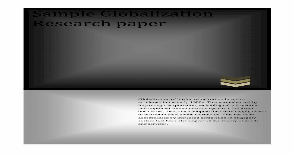 research paper topics on globalization