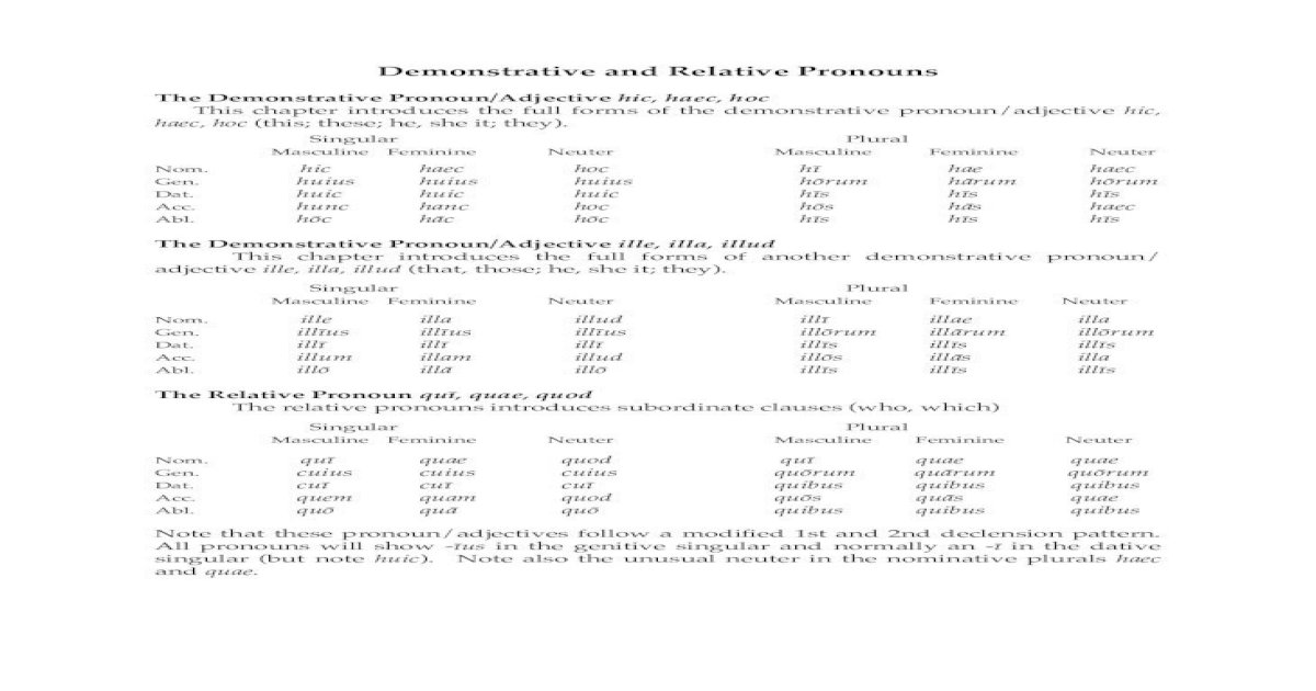 demonstrative-and-relative-pronouns-the-latin-thelatinlibrary-101-pronouns1-pdf