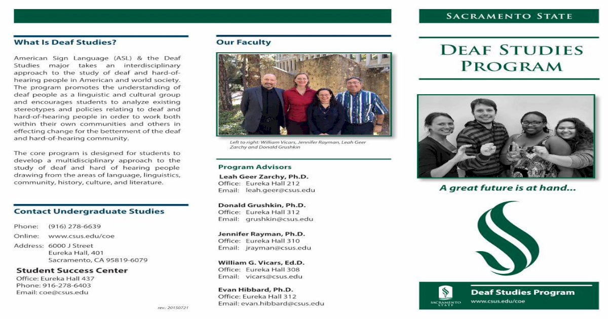 Deaf Studies Brochure Pdf Document