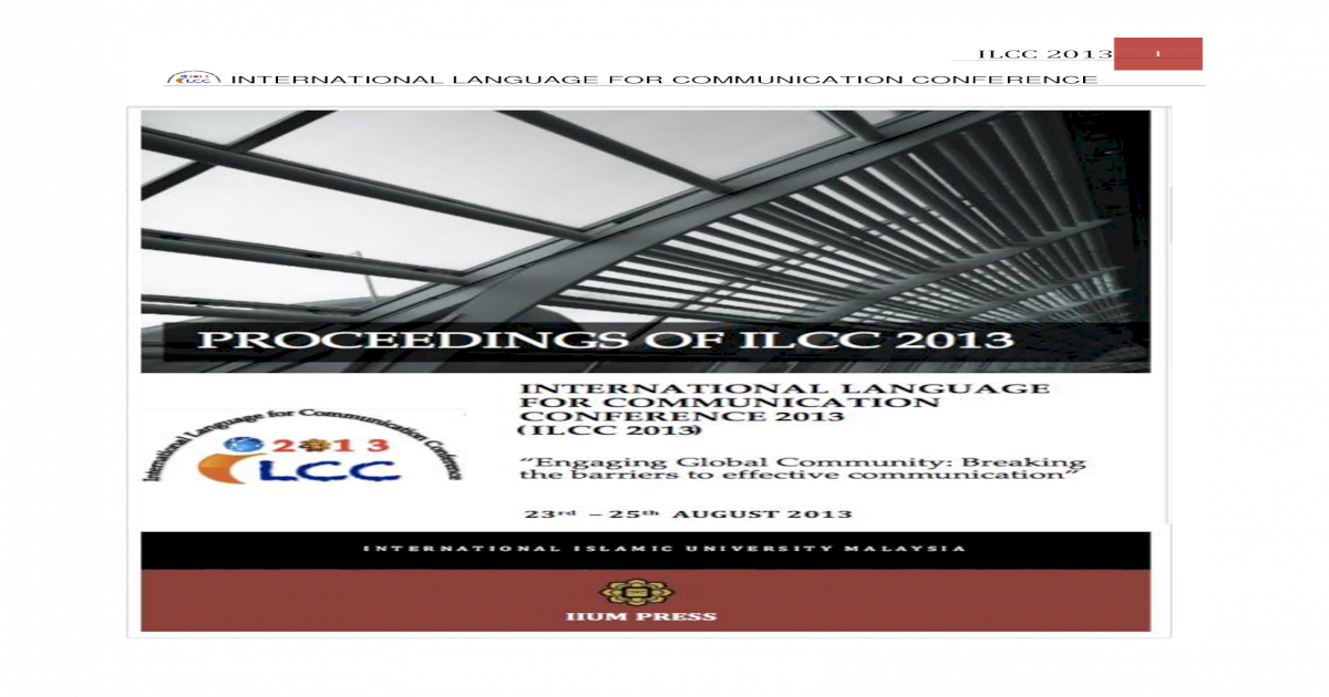 ILCC 2013 Full Proceeding [PDF Document]