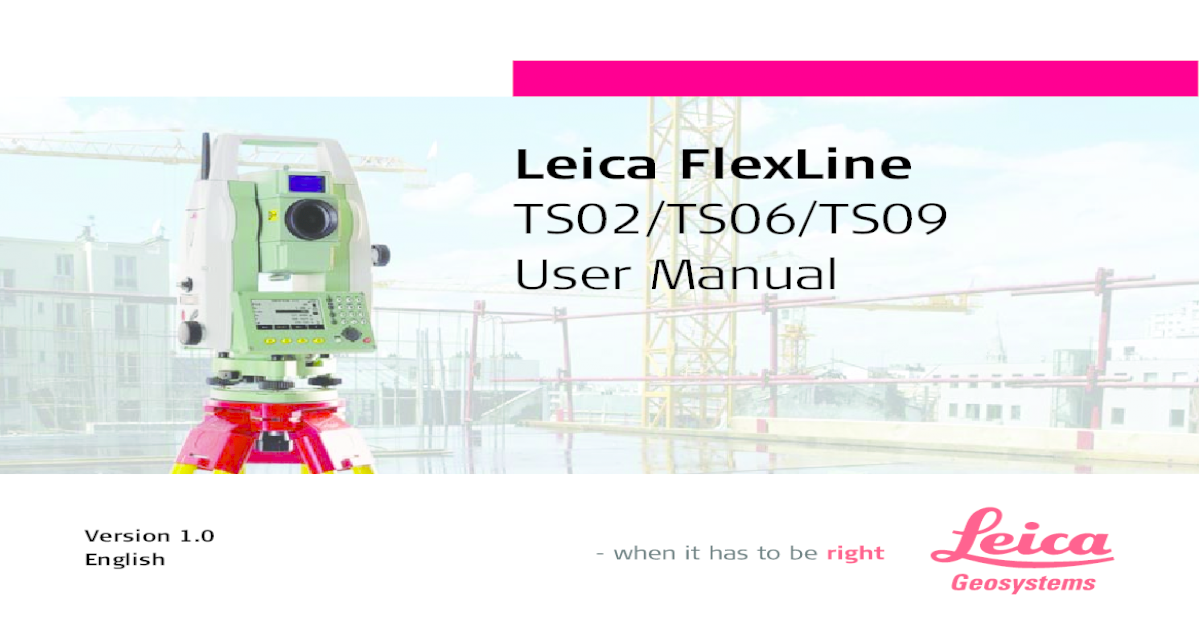Leica FlexLine TS02/TS06/TS09 User Manual - [Download PDF]