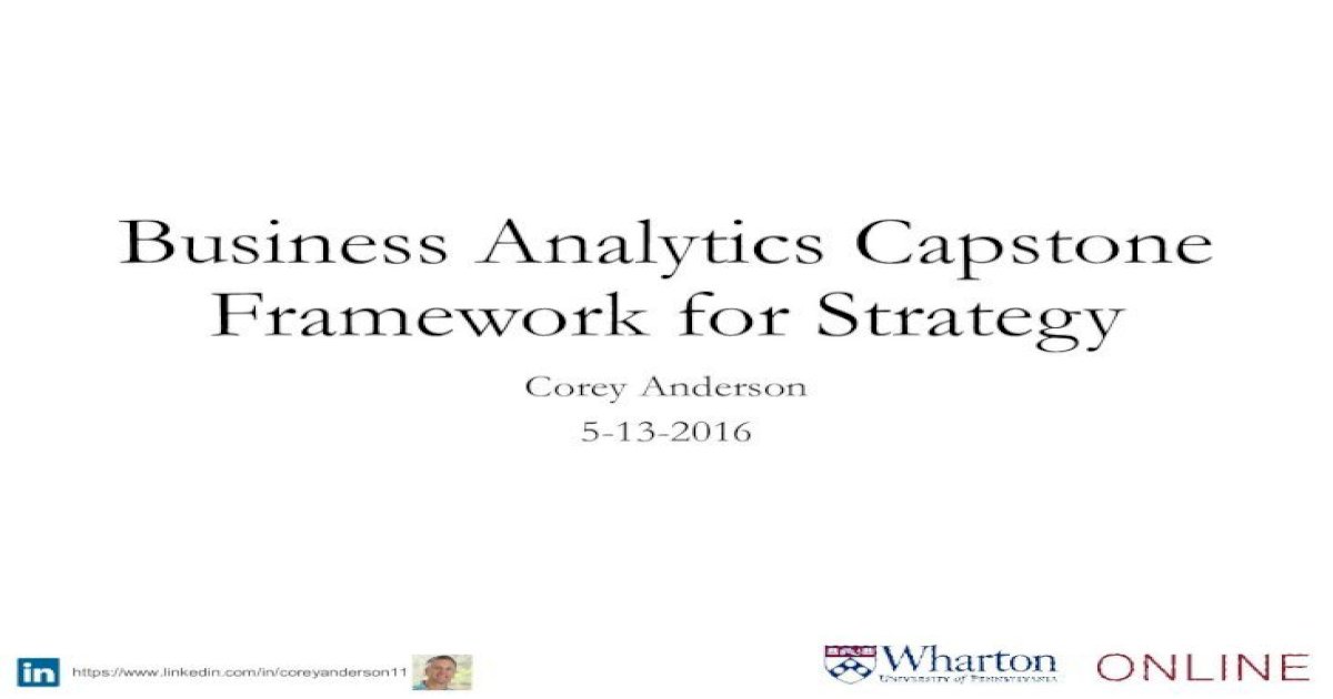 business analytics capstone project pdf