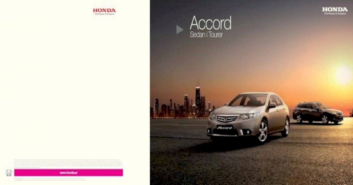 Accord Honda Accord Sedan i Tourer Prosz¤â„¢ nie
